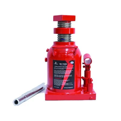 Titan 50 Ton Hydraulic Bottle Jack for Truck, Industrial equipment, Dumper-380 mm Max. Lifting Height (6 Month Warranty)